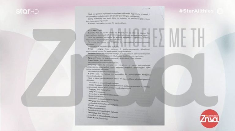 Ιατροδικαστική Ίριδας: Τι έγραφε η εξαφανισμένη σελίδα που είδε το φως της δημοσιότητας (Pics)