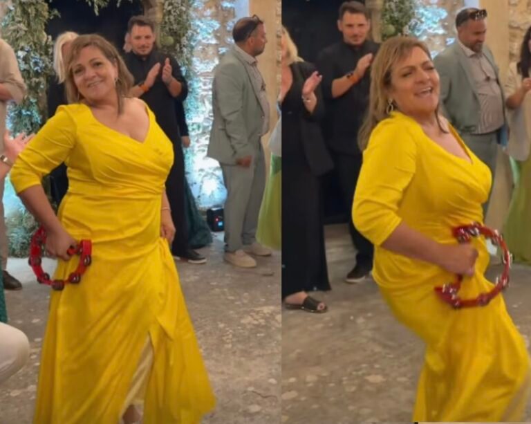 Με άρωμα «Είσαι το ταίρι μου» ο VIRAL χορός της Βίκυς Σταυροπούλου στο γάμο της κόρης της (video)